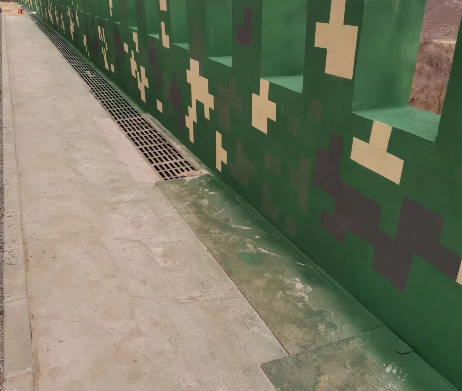 阿拉尔围墙迷彩喷涂,数迷彩漆